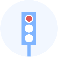 An illustration of a traffic light